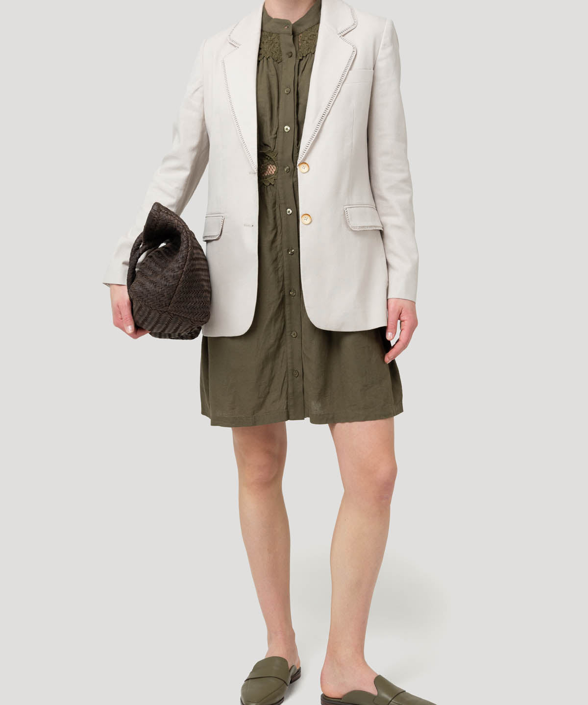 Chaqueta Lino Mujer Anana Beige Rockford