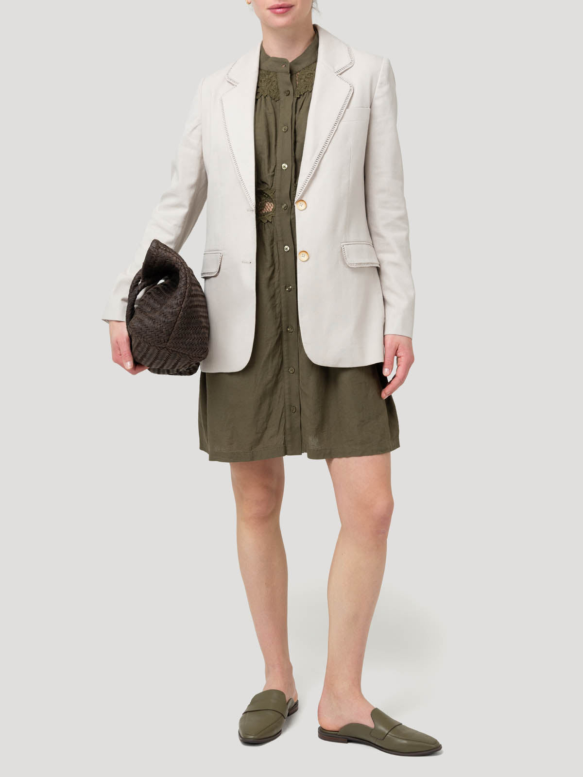 Chaqueta Lino Mujer Anana Beige Rockford