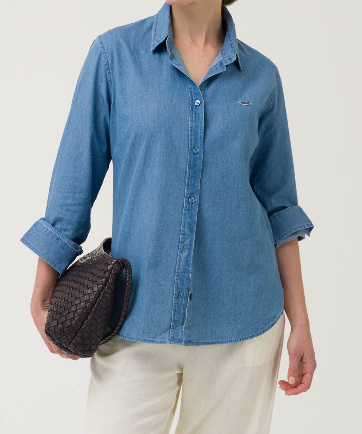Blusa Algodón Orgánico Mujer Makalu Azul Rockford