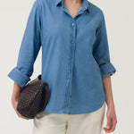 Blusa Algodón Orgánico Mujer Makalu Azul Rockford