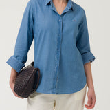 Blusa Algodón Orgánico Mujer Makalu Azul Rockford