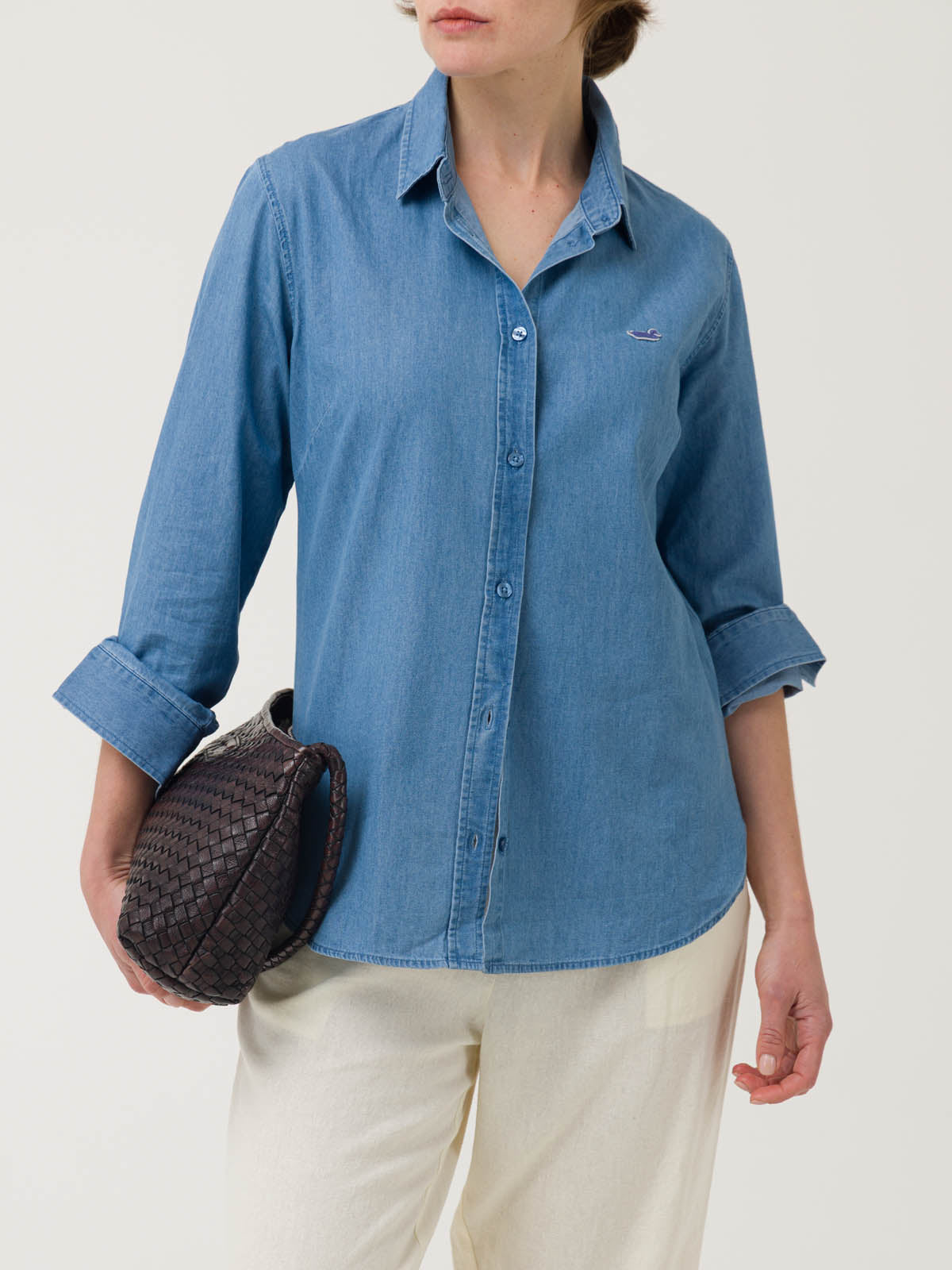 Blusa Algodón Orgánico Mujer Makalu Azul Rockford