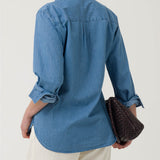 Blusa Algodón Orgánico Mujer Makalu Azul Rockford