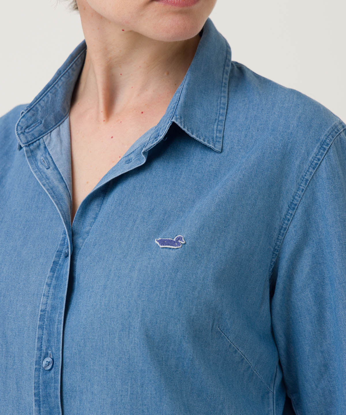 Blusa Algodón Orgánico Mujer Makalu Azul Rockford