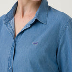 Blusa Algodón Orgánico Mujer Makalu Azul Rockford