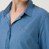 Blusa Algodón Orgánico Mujer Makalu Azul Rockford