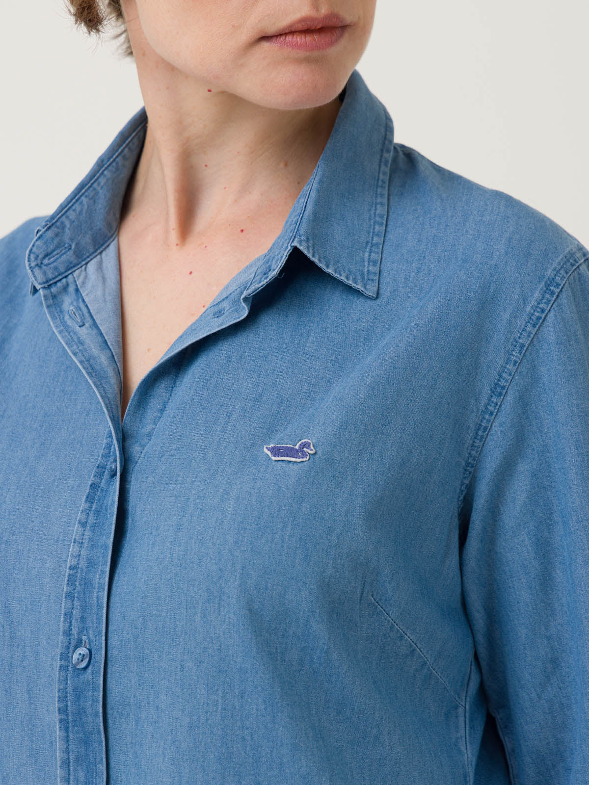 Blusa Algodón Orgánico Mujer Makalu Azul Rockford