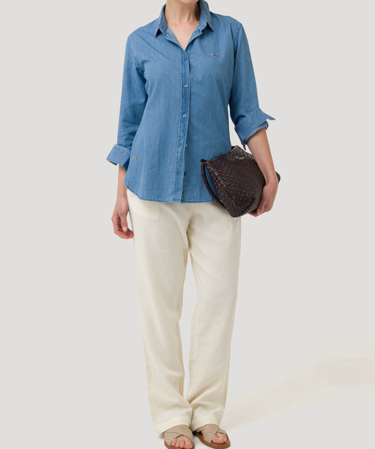 Blusa Algodón Orgánico Mujer Makalu Azul Rockford