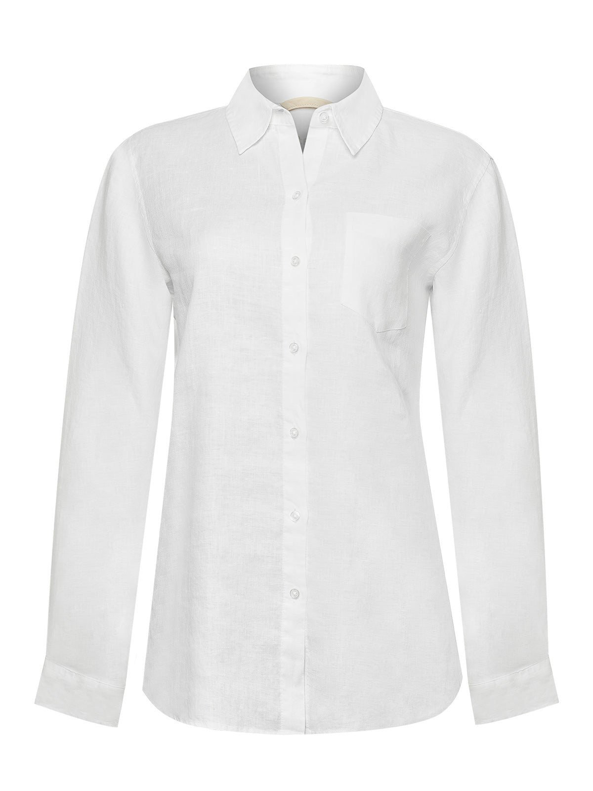 Blusa Lino Orgánico Mujer Lirio Blanco Rockford