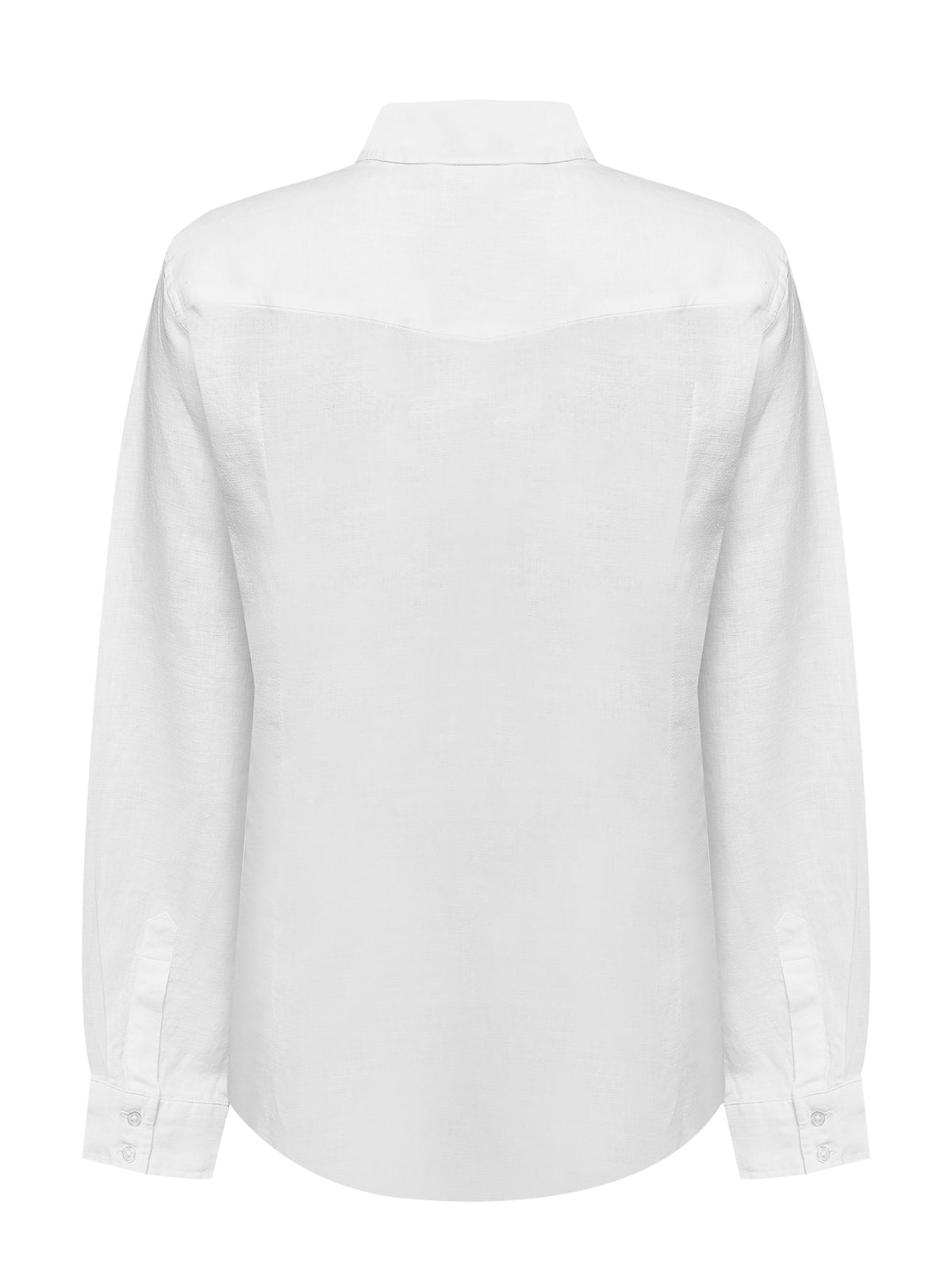 Blusa Lino Orgánico Mujer Lirio Blanco Rockford