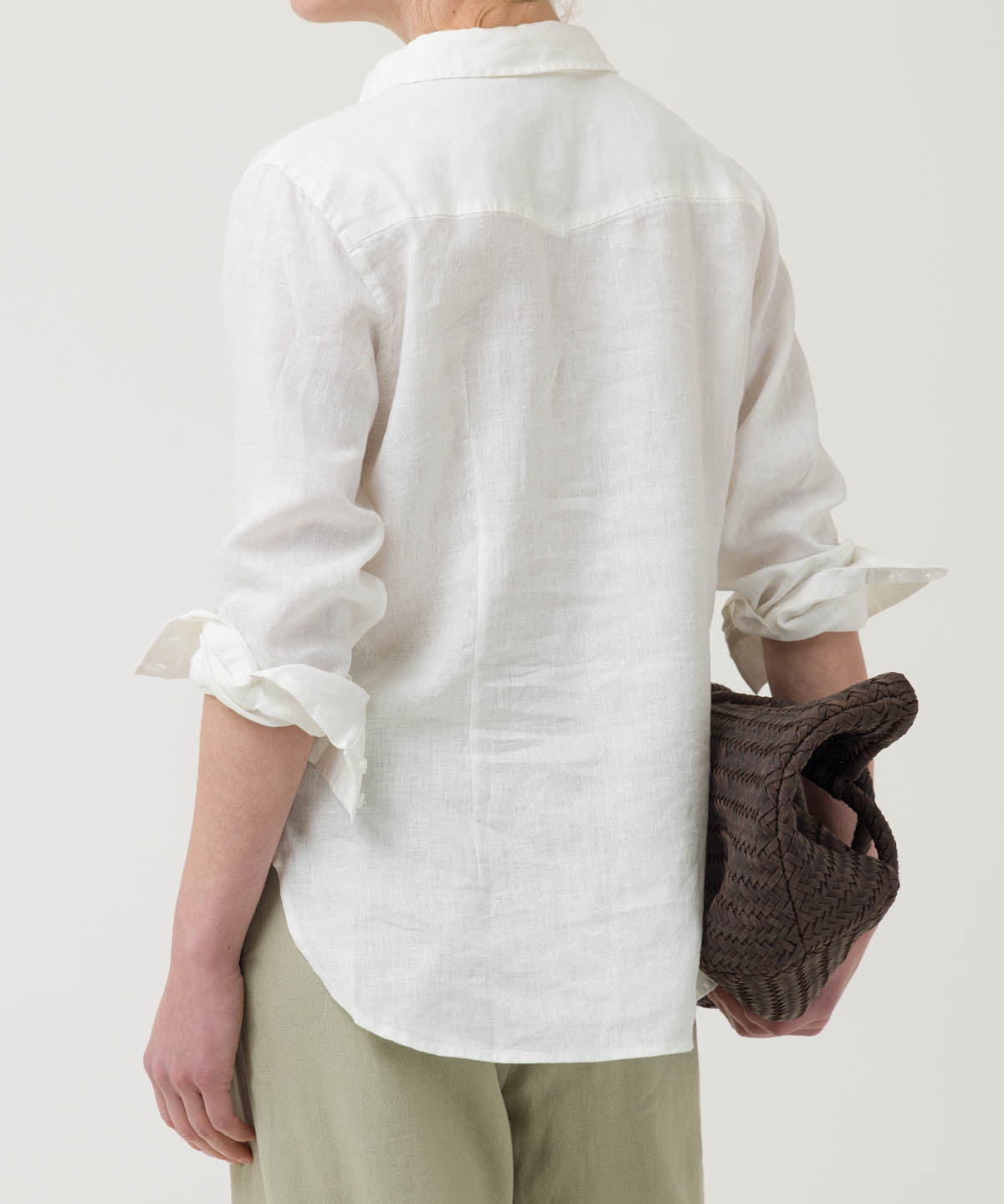 Blusa Lino Orgánico Mujer Lirio Blanco Rockford