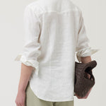 Blusa Lino Orgánico Mujer Lirio Blanco Rockford