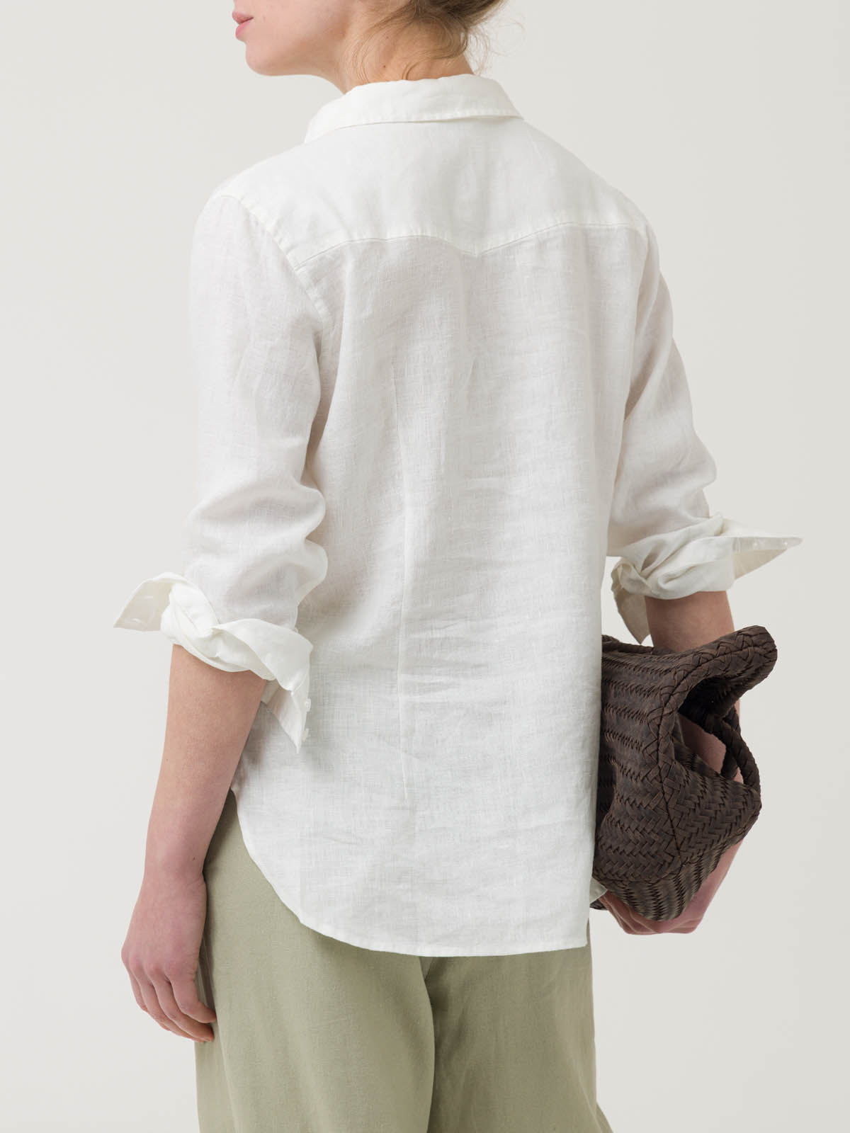 Blusa Lino Orgánico Mujer Lirio Blanco Rockford