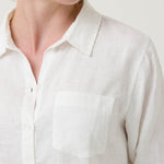 Blusa Lino Orgánico Mujer Lirio Blanco Rockford