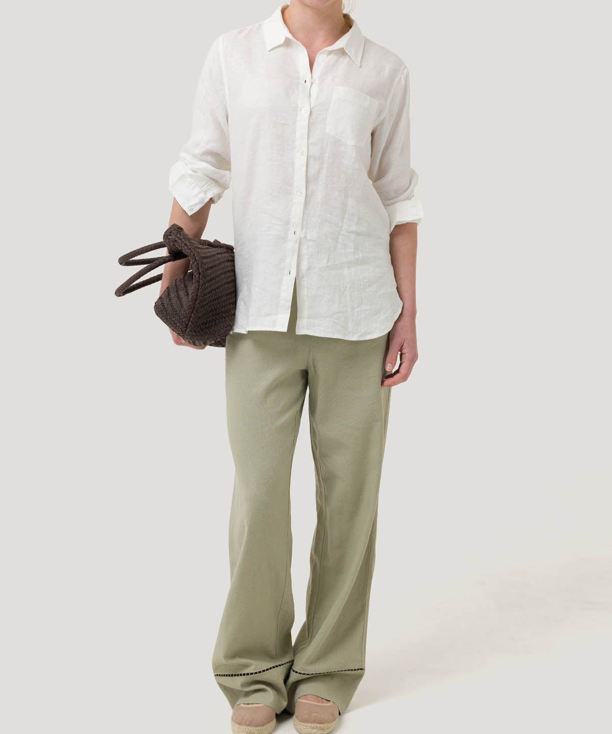 Blusa Lino Orgánico Mujer Lirio Blanco Rockford