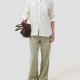 Blusa Lino Orgánico Mujer Lirio Blanco Rockford
