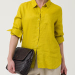 Blusa Lino Orgánico Mujer Lirio Amarillo Rockford