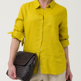 Blusa Lino Orgánico Mujer Lirio Amarillo Rockford