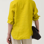 Blusa Lino Orgánico Mujer Lirio Amarillo Rockford
