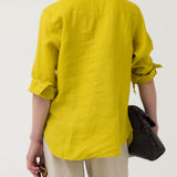 Blusa Lino Orgánico Mujer Lirio Amarillo Rockford