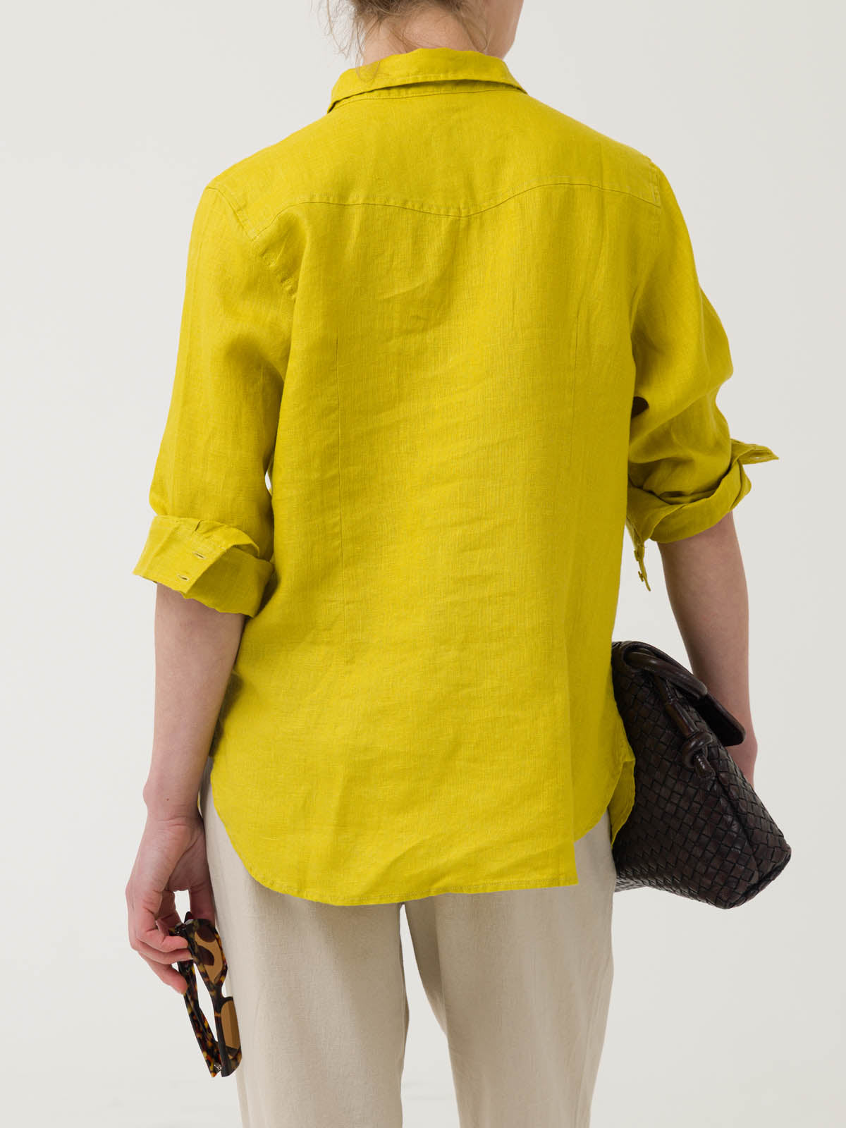 Blusa Lino Orgánico Mujer Lirio Amarillo Rockford