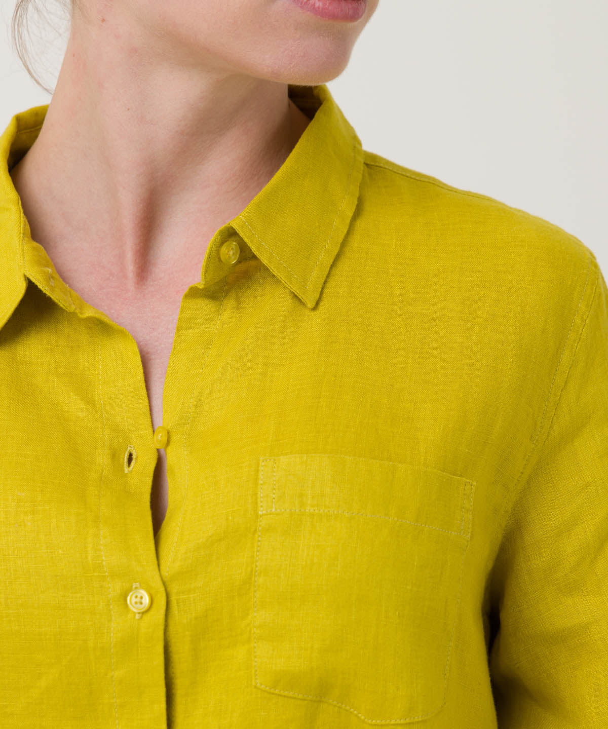 Blusa Lino Orgánico Mujer Lirio Amarillo Rockford