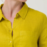 Blusa Lino Orgánico Mujer Lirio Amarillo Rockford