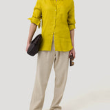 Blusa Lino Orgánico Mujer Lirio Amarillo Rockford