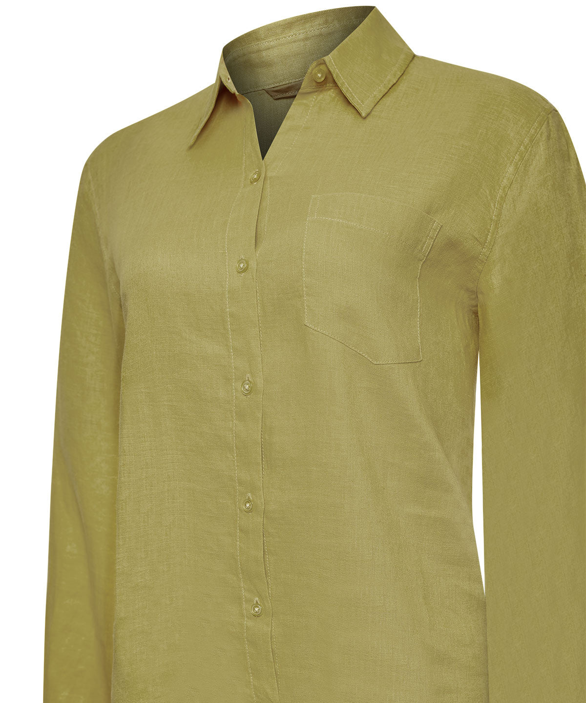 Blusa Lino Orgánico Mujer Lirio Verde Rockford