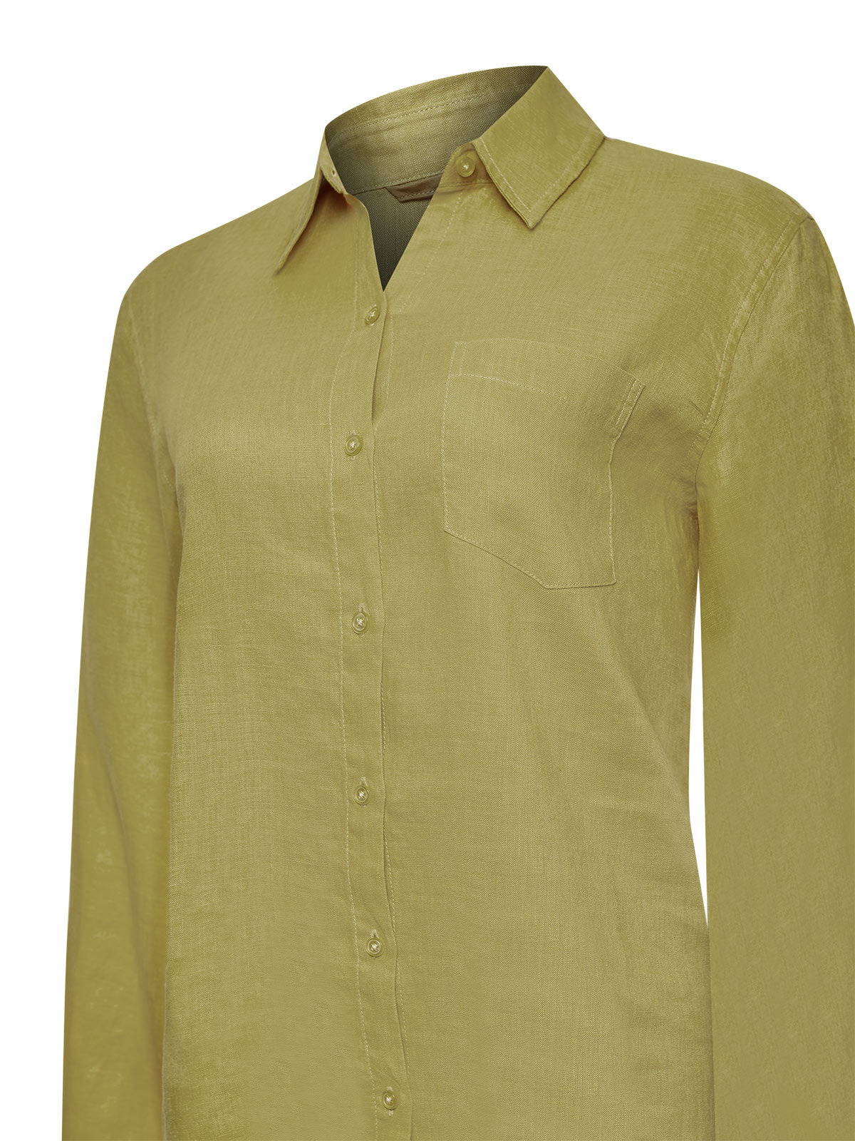 Blusa Lino Orgánico Mujer Lirio Verde Rockford