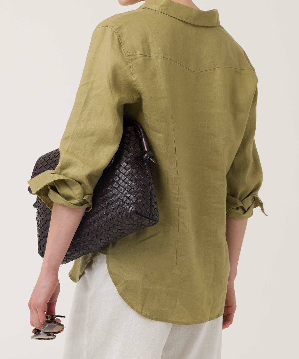 Blusa Lino Orgánico Mujer Lirio Verde Rockford