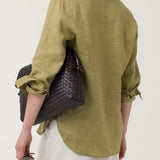 Blusa Lino Orgánico Mujer Lirio Verde Rockford