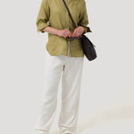 Blusa Lino Orgánico Mujer Lirio Verde Rockford