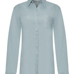 Blusa Lino Orgánico Mujer Lirio Celeste Rockford