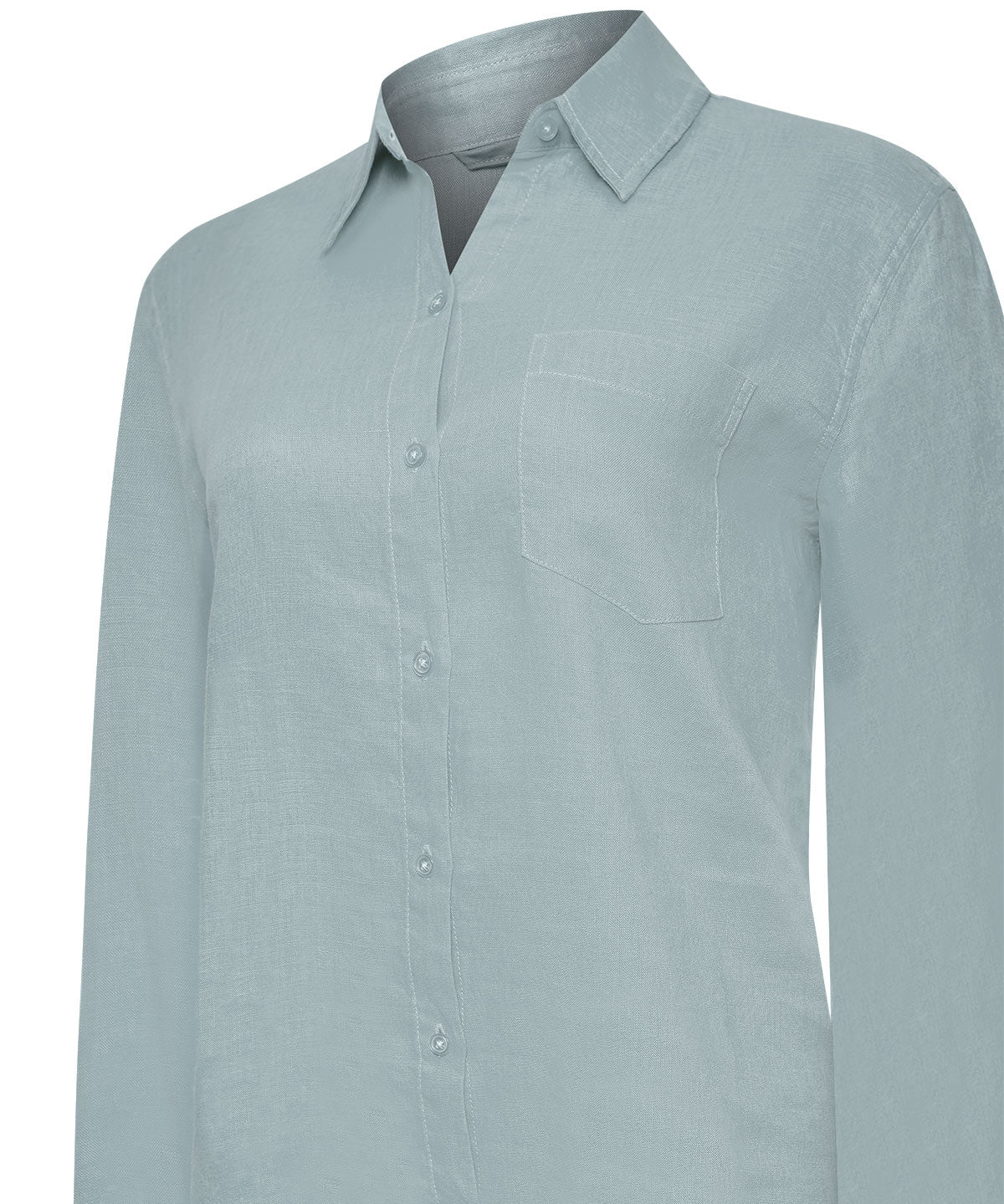 Blusa Lino Orgánico Mujer Lirio Celeste Rockford