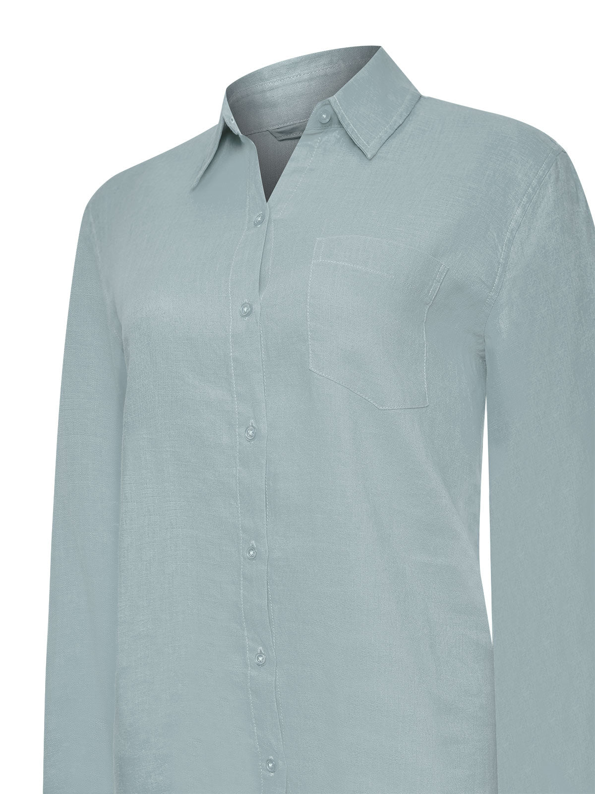 Blusa Lino Orgánico Mujer Lirio Celeste Rockford