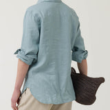 Blusa Lino Orgánico Mujer Lirio Celeste Rockford