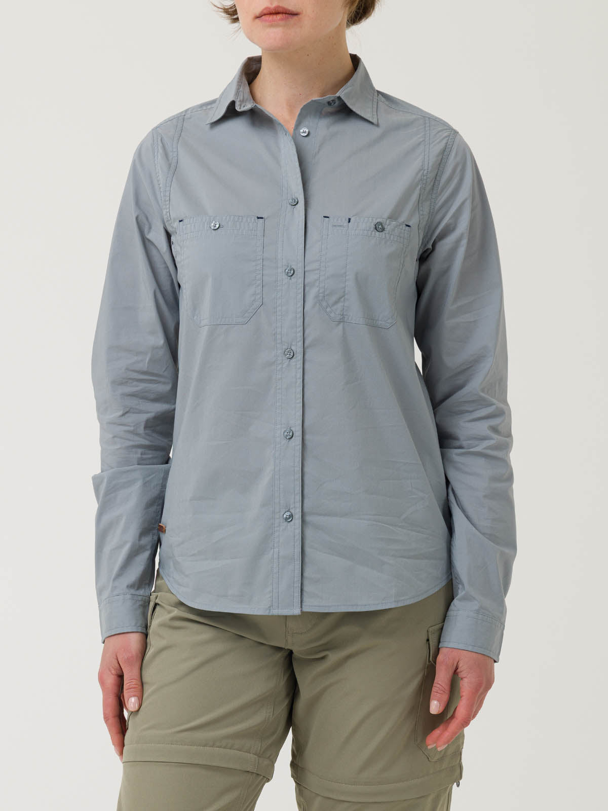 Blusa Algodón Orgánico Mujer Coop Gris Rockford