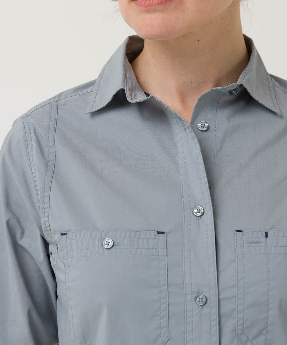 Blusa Algodón Orgánico Mujer Coop Gris Rockford