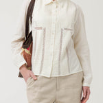 Blusa Algodón Orgánico Mujer Serpent Blanco Rockford