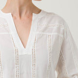 Blusa Algodón Orgánico Mujer Lunko Blanco Rockford