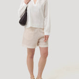 Blusa Algodón Orgánico Mujer Lunko Blanco Rockford