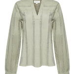 Blusa Algodón Orgánico Mujer Lunko Verde Rockford