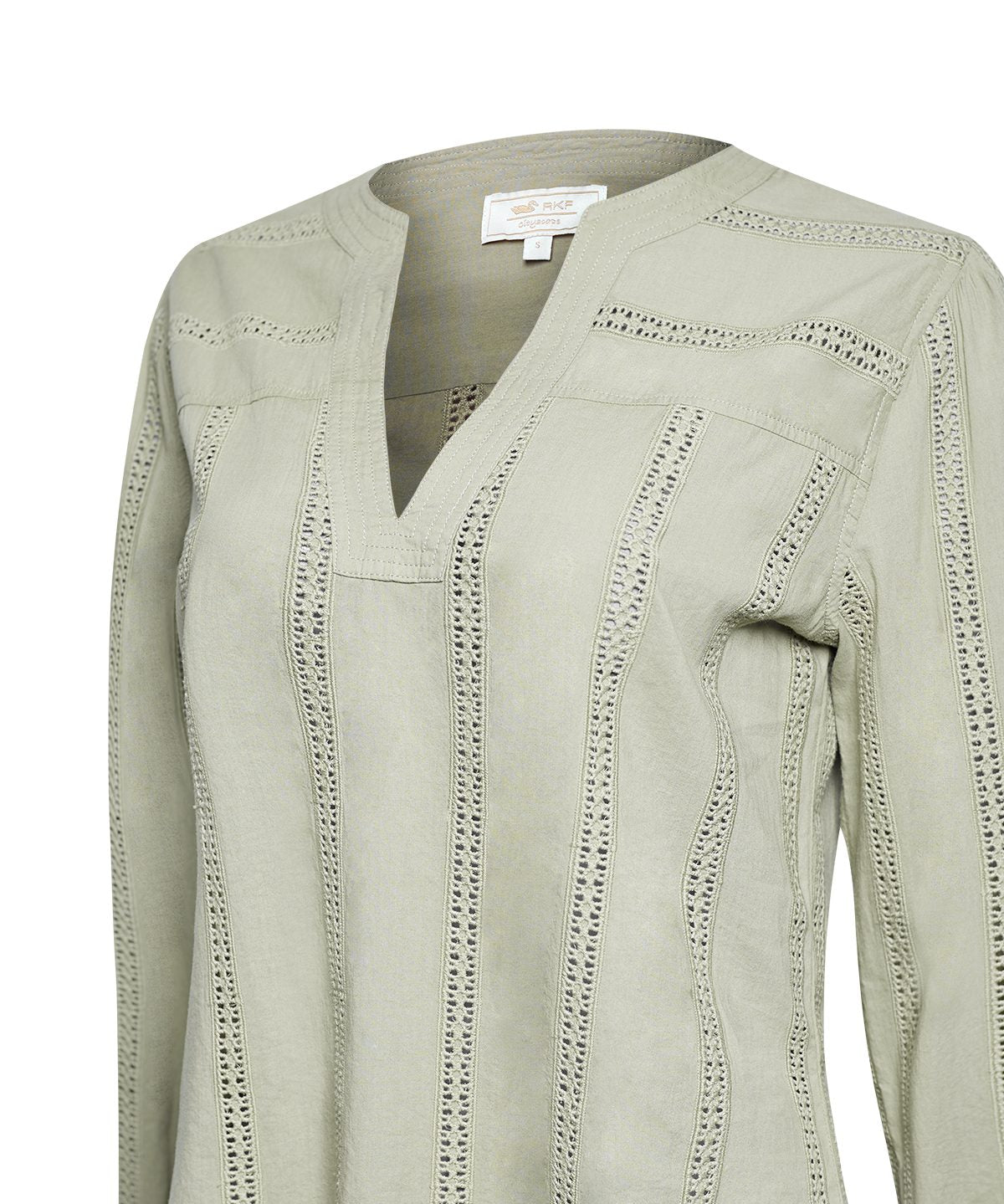 Blusa Algodón Orgánico Mujer Lunko Verde Rockford