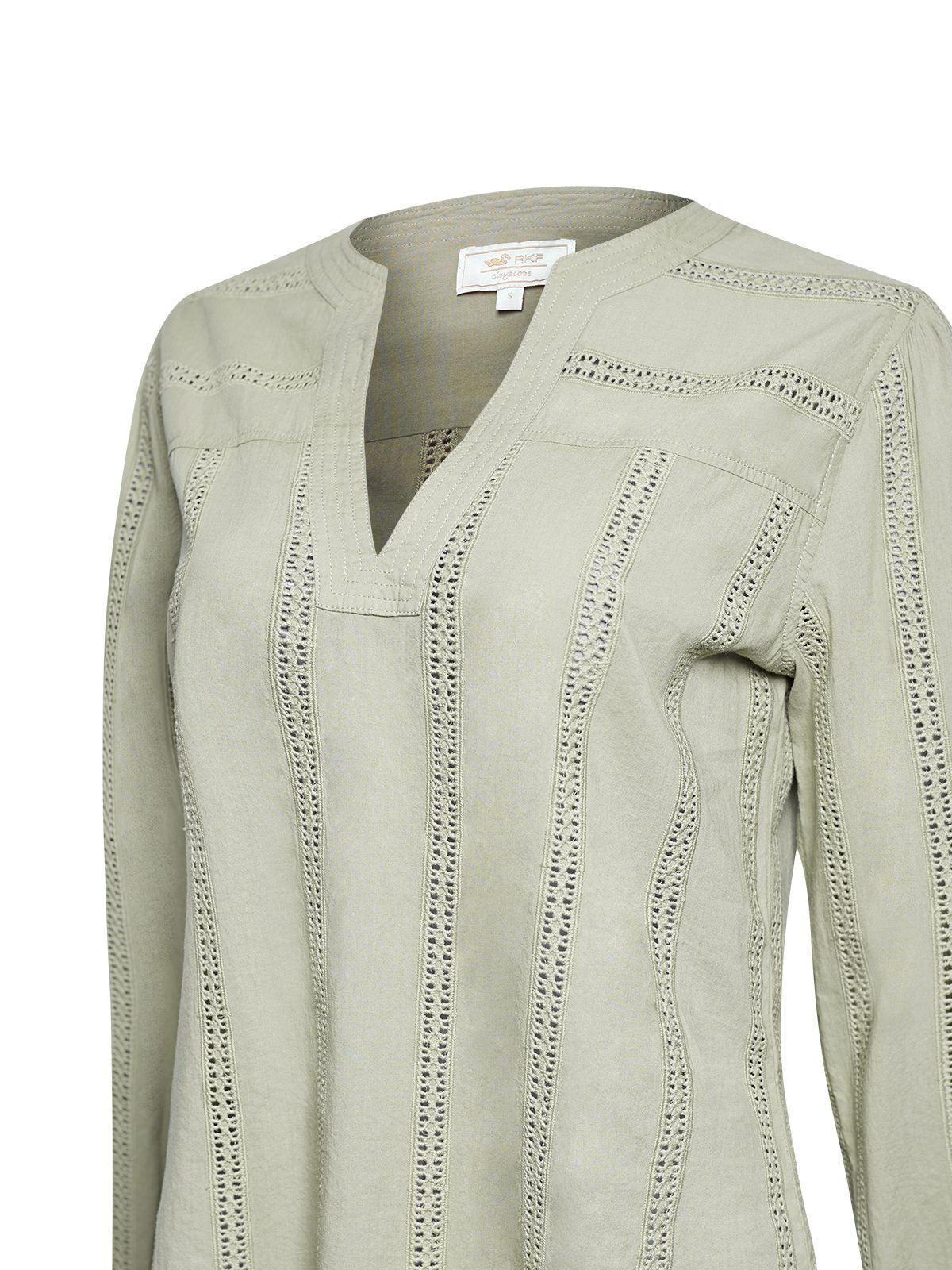 Blusa Algodón Orgánico Mujer Lunko Verde Rockford