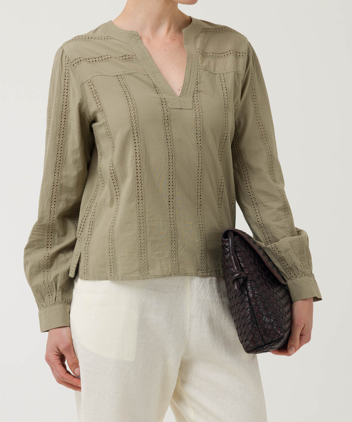 Blusa Algodón Orgánico Mujer Lunko Verde Rockford