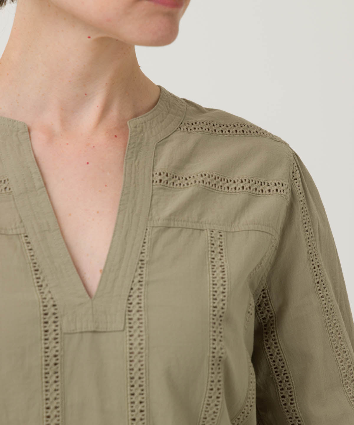 Blusa Algodón Orgánico Mujer Lunko Verde Rockford