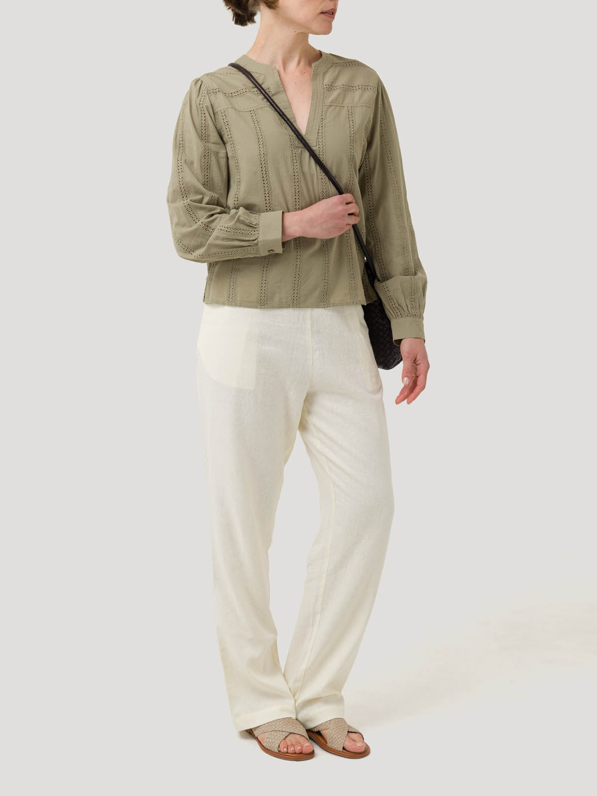 Blusa Algodón Orgánico Mujer Lunko Verde Rockford