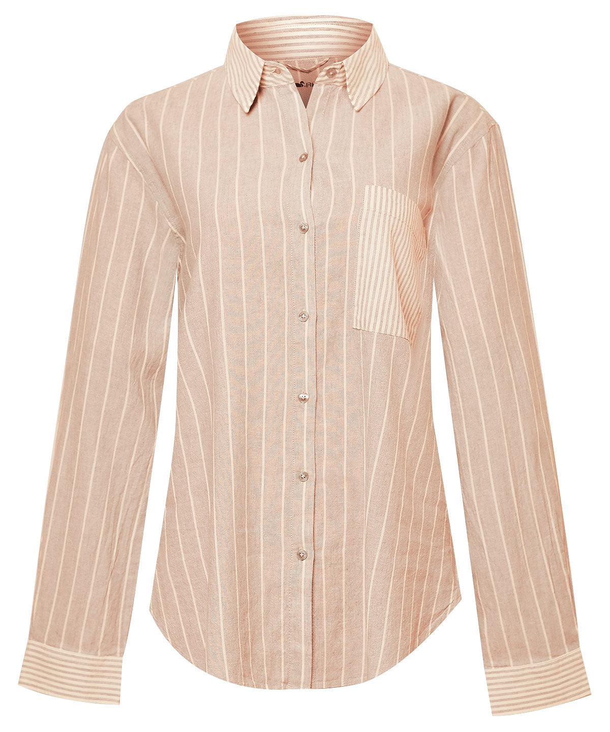 Blusa Lino Orgánico Mujer Lines Rosado Rockford