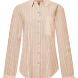 Blusa Lino Orgánico Mujer Lines Rosado Rockford